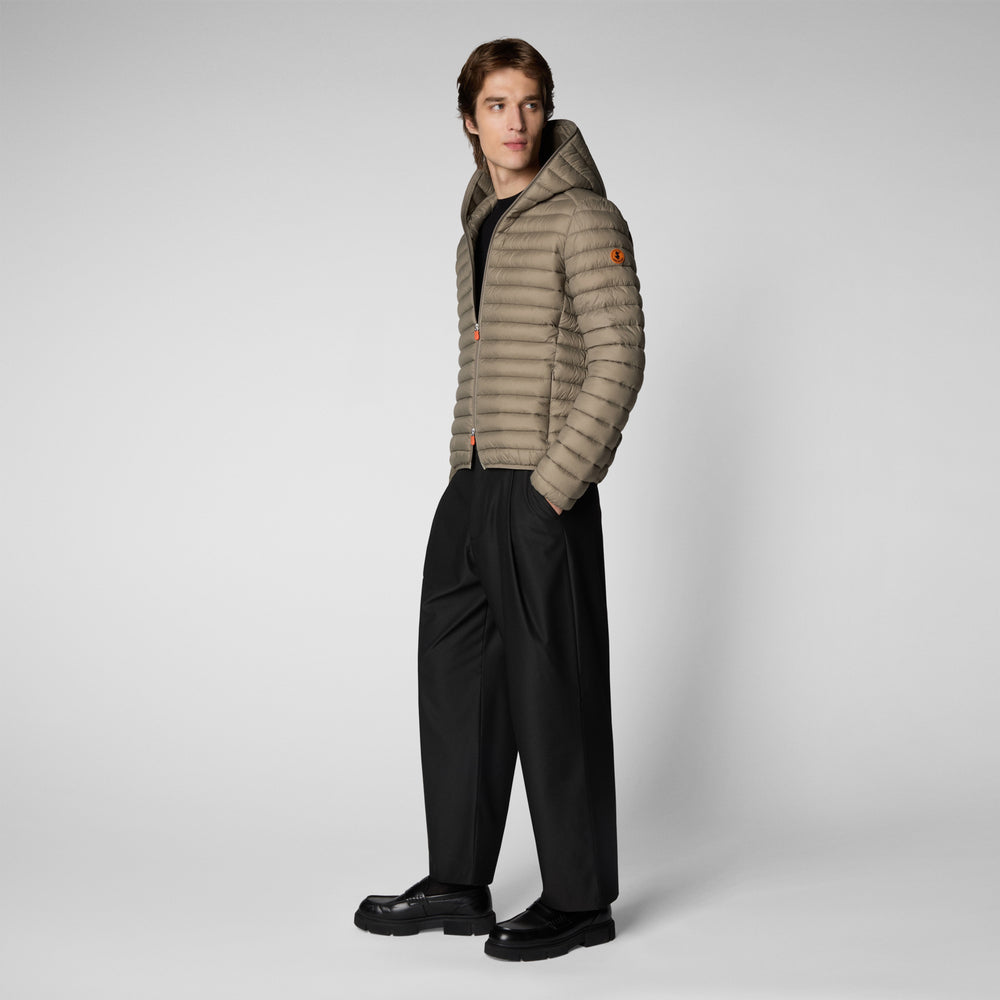 Save the duck Piumino animal free con cappuccio uomo Donald Grigio elefante Moda