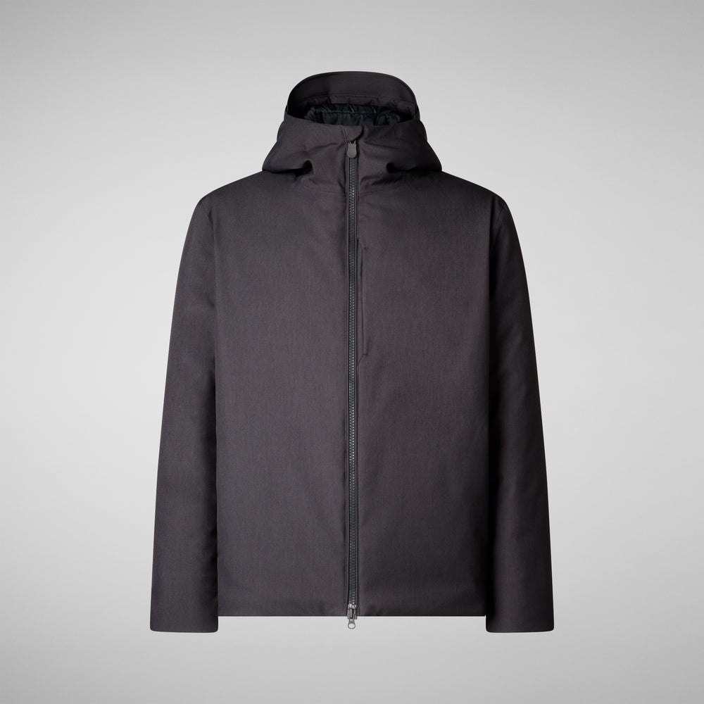 Save the duck PIUMINO ANIMAL FREE CON CAPPUCCIO UOMO BARNABY GREY MELANGE Italia