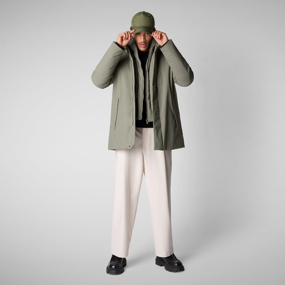 Save the duck PARKA UOMO SESLE IN SWAMP GREEN Vendita