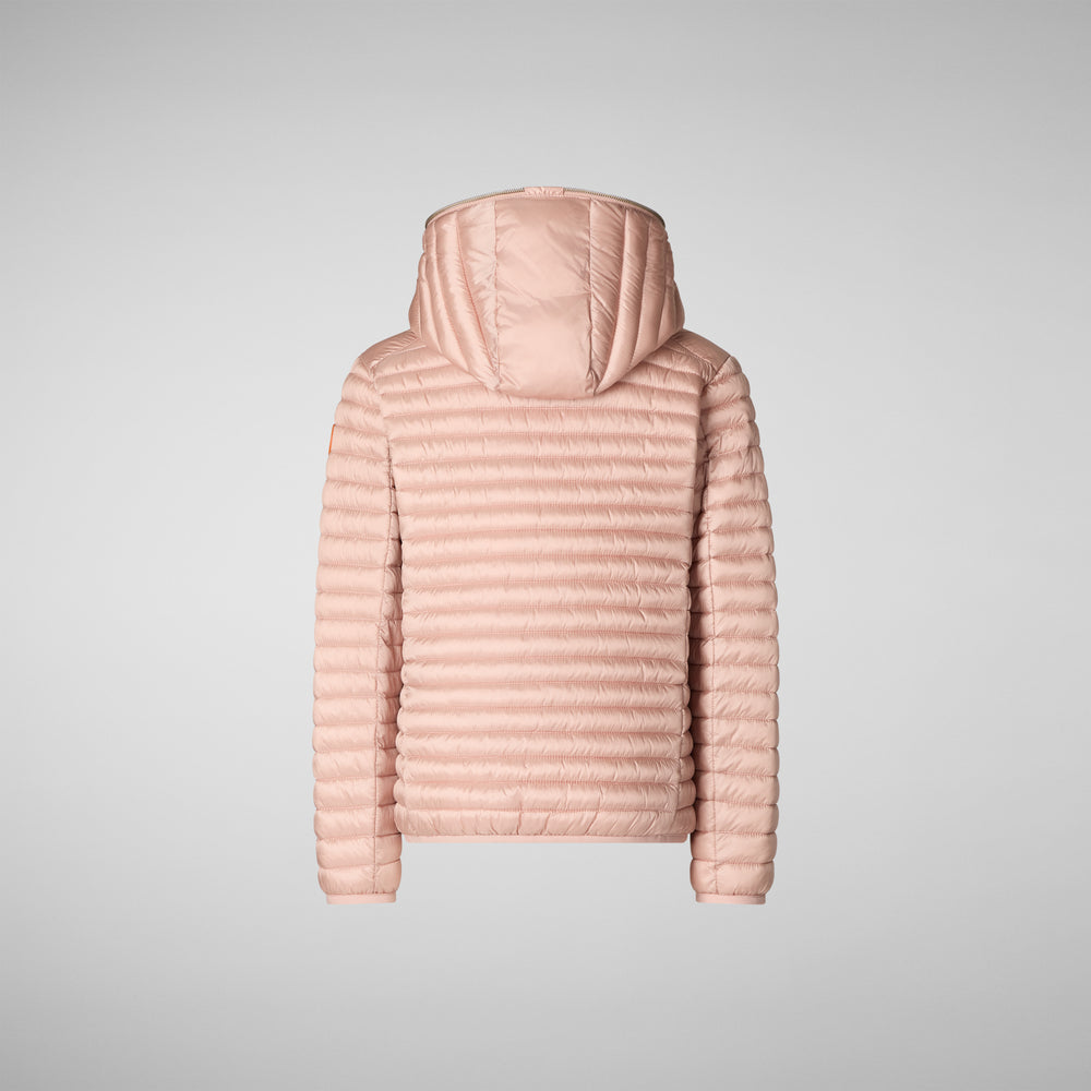 Save the duck PIUMINO ANIMAL FREE CON CAPPUCCIO BAMBINA ROSY rosa cipria Affare Del Giorno