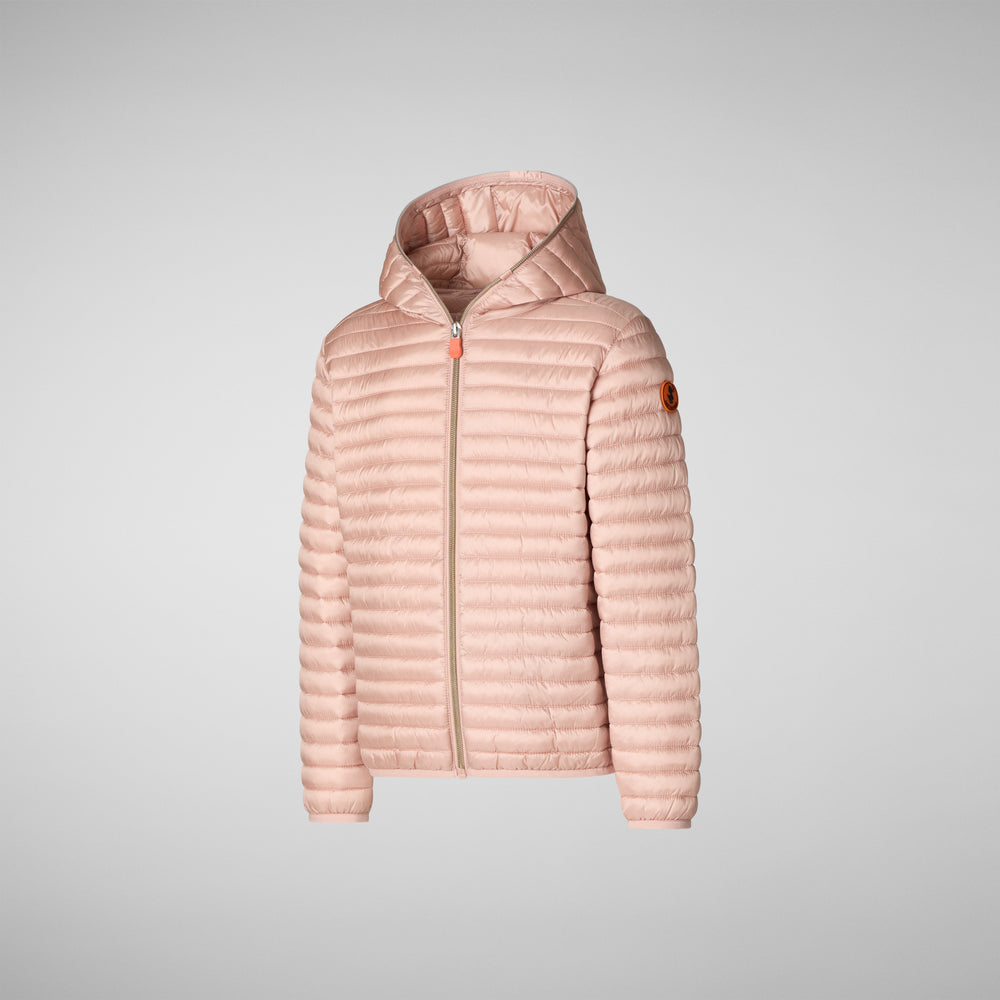 Save the duck PIUMINO ANIMAL FREE CON CAPPUCCIO BAMBINA ROSY rosa cipria Affare Del Giorno