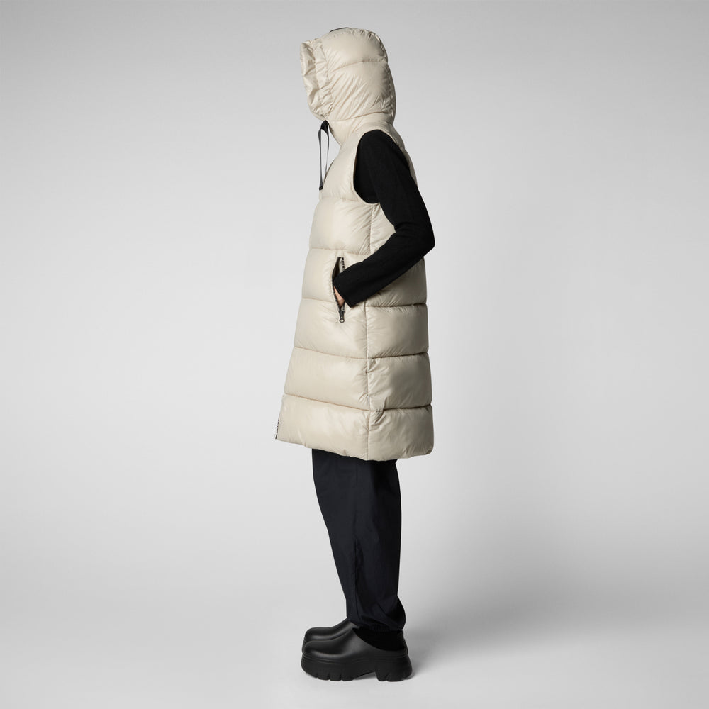 Save the duck GILET CON CAPPUCCIO DONNA IRIA RAINY BEIGE Presa