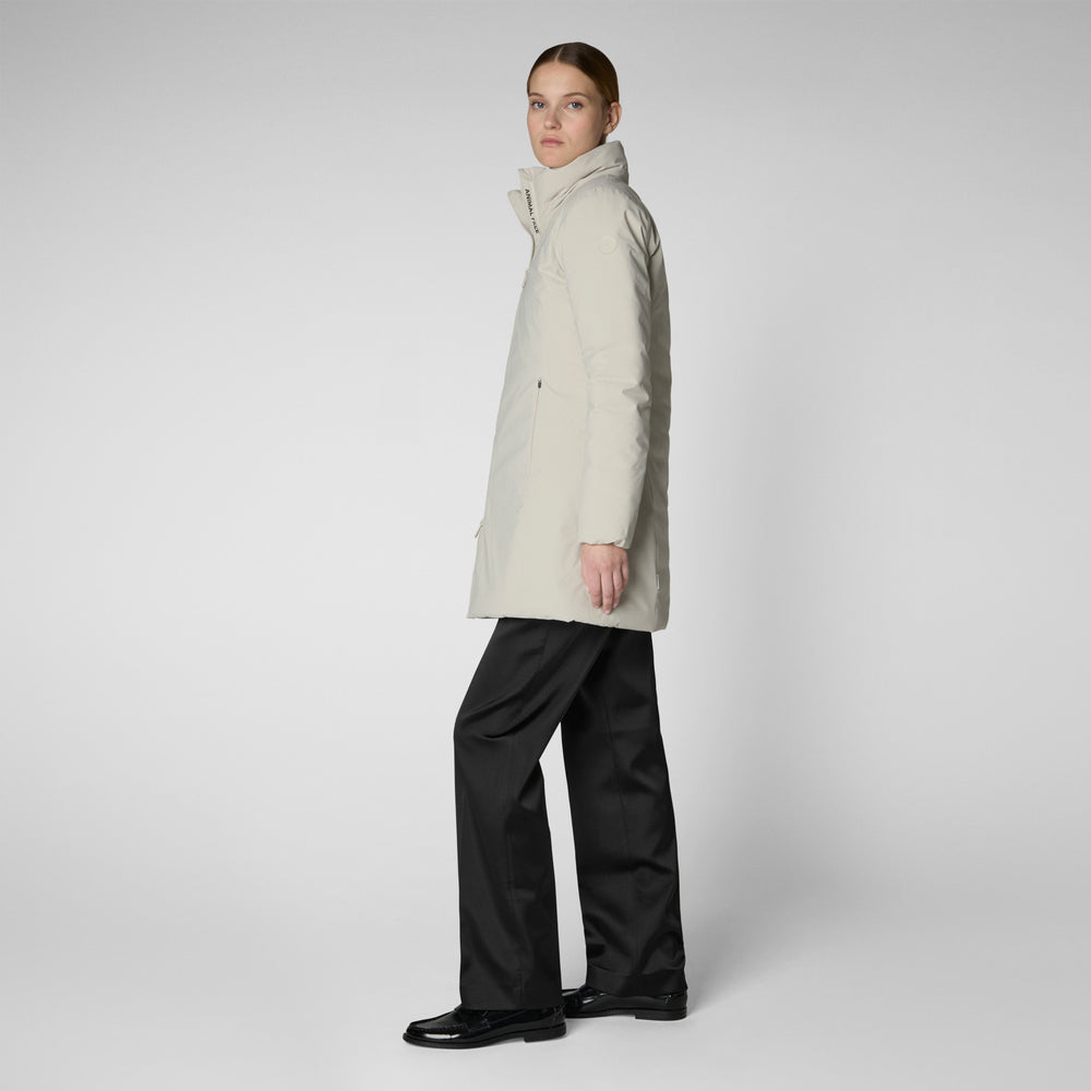 Save the duck PARKA DONNA CON CAPPUCCIO RACHEL RAINY BEIGE Offerta