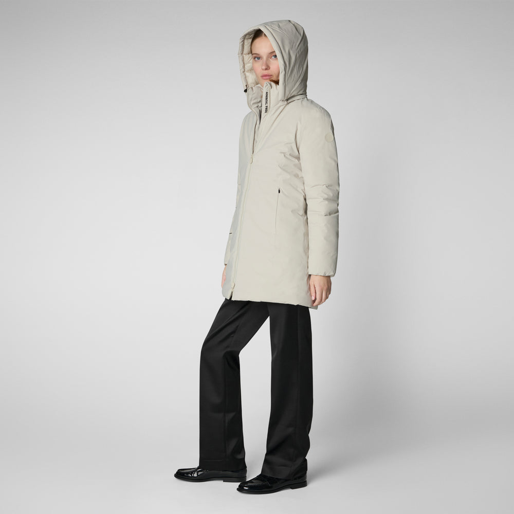 Save the duck PARKA DONNA CON CAPPUCCIO RACHEL RAINY BEIGE Offerta