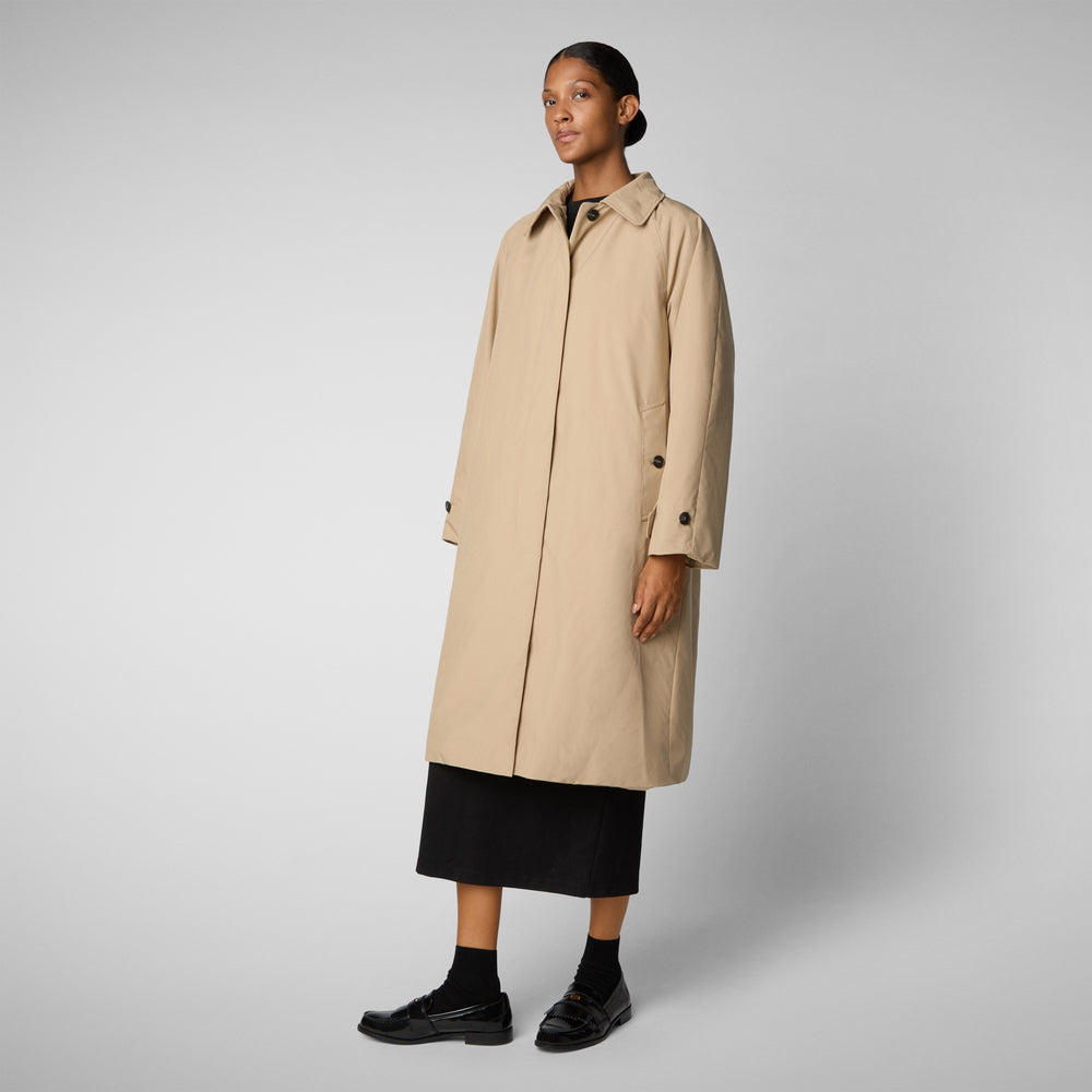 Save the duck CAPPOTTO CON CAPPUCCIO ZOEY STARDUST BEIGE In Vendita