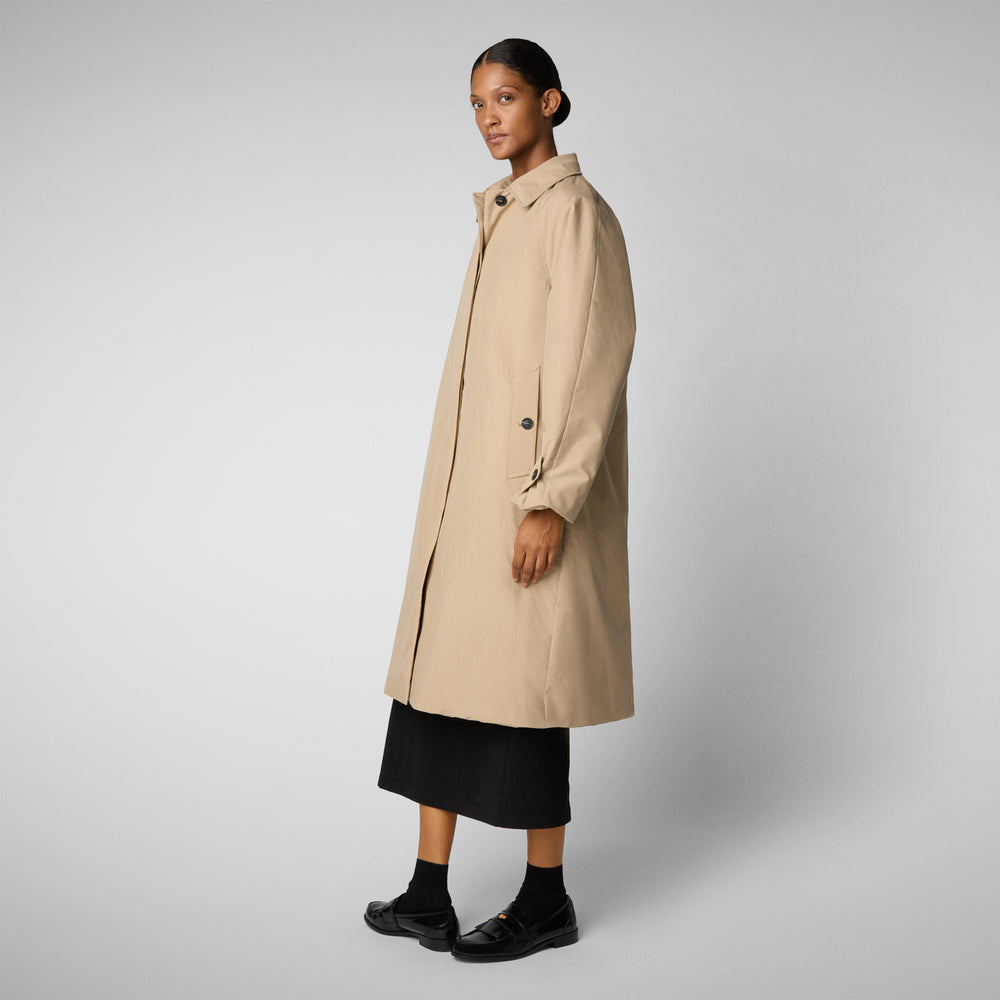Save the duck CAPPOTTO CON CAPPUCCIO ZOEY STARDUST BEIGE In Vendita