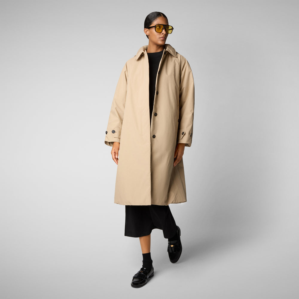 Save the duck CAPPOTTO CON CAPPUCCIO ZOEY STARDUST BEIGE In Vendita