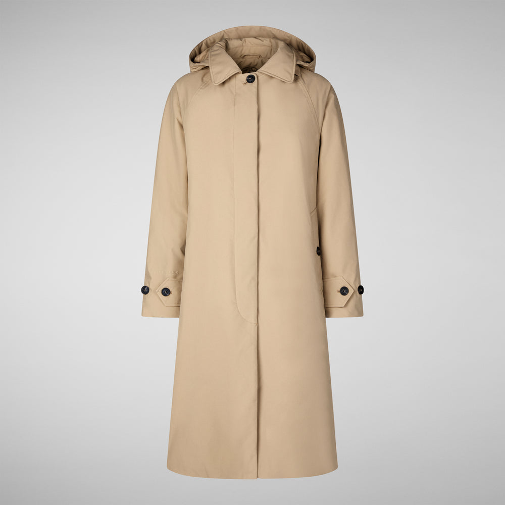 Save the duck CAPPOTTO CON CAPPUCCIO ZOEY STARDUST BEIGE In Vendita