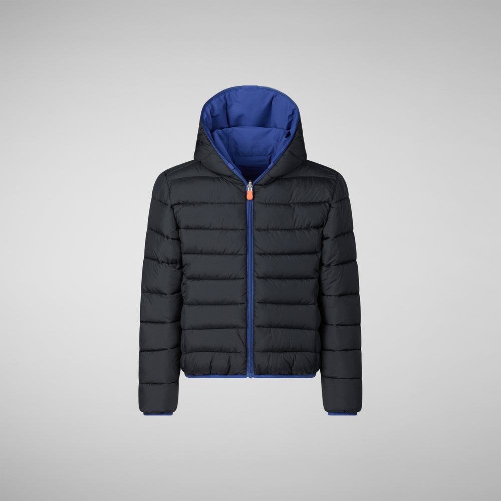 Save the duck GIACCA CON CAPPUCCIO BAMBINO OLIVER ECLIPSE BLU In Linea