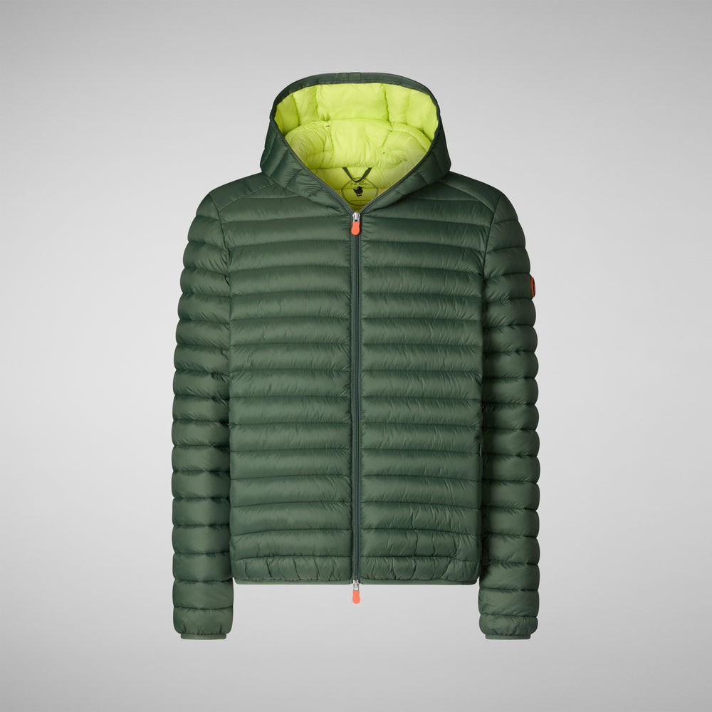 Save the duck PIUMINO ANIMAL FREE CON CAPPUCCIO UOMO DONALD VERDE TIMO Promozione