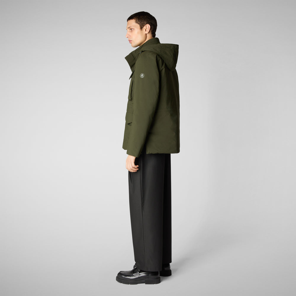 Save the duck PARKA UOMO TRENTON IN LAND GREEN Soddisfazione Garantita
