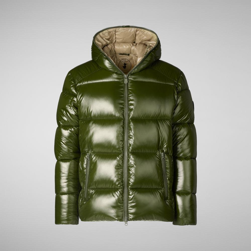 Save the duck PIUMINO ANIMAL FREE CON CAPPUCCIO UOMO EDGARD VERDE BOSCO Acquista Ora