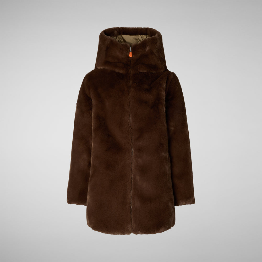 Save the duck giacca BAMBINA FLORA MARRONE Economico