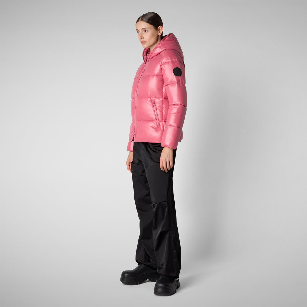 Save the duck PIUMINO ANIMAL FREE CON CAPPUCCIO DONNA LOIS ROSA Offerte