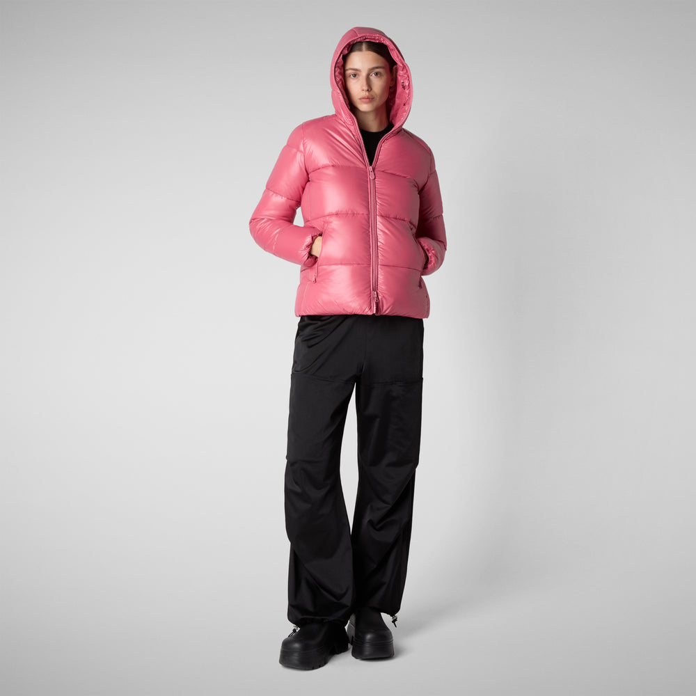 Save the duck PIUMINO ANIMAL FREE CON CAPPUCCIO DONNA LOIS ROSA Offerte