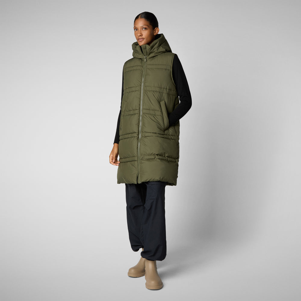 Save the duck GILET CON CAPPUCCIO DONNA JUDEE SHERWOOD GREEN Italia