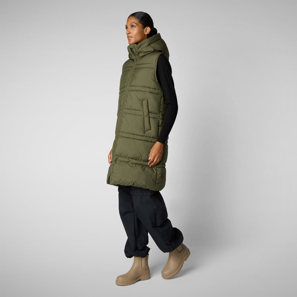 Save the duck GILET CON CAPPUCCIO DONNA JUDEE SHERWOOD GREEN Italia