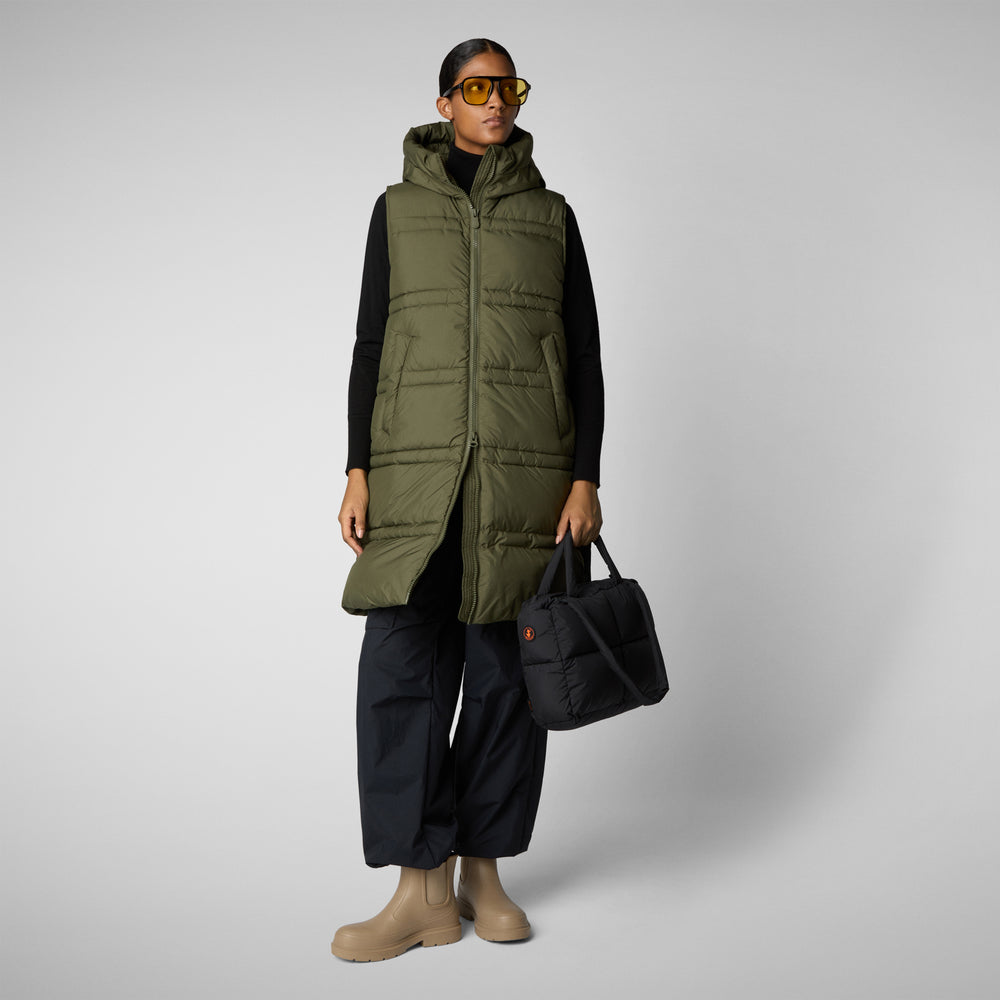 Save the duck GILET CON CAPPUCCIO DONNA JUDEE SHERWOOD GREEN Italia