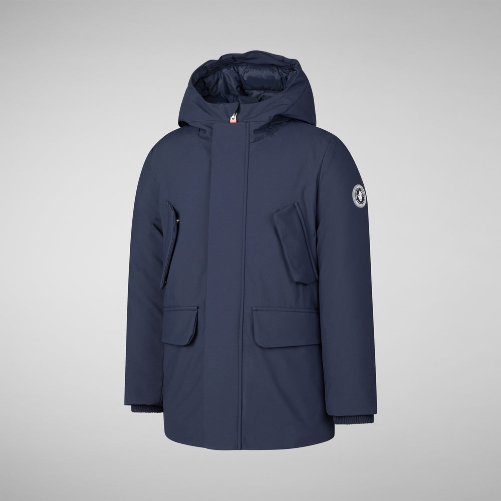 Save the duck PARKA CON CAPPUCCIO THEO BLU NAVY Negozi Online