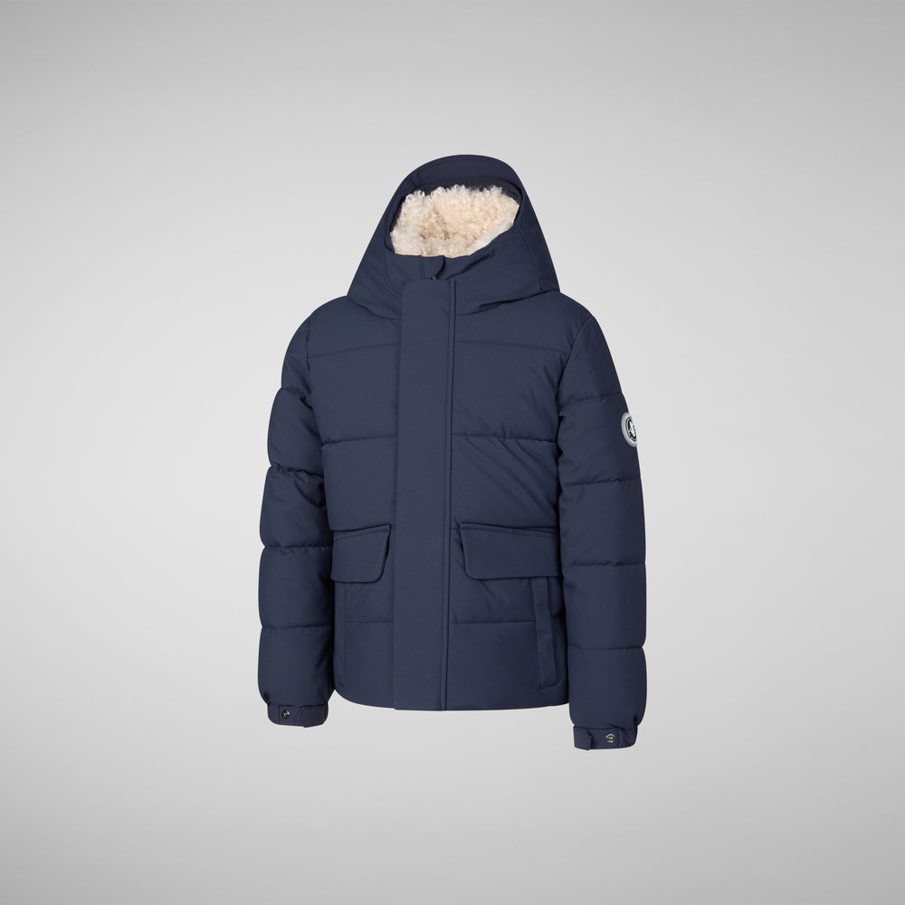 Save the duck PARKA CON CAPPUCCIO BAMBINO KLAUS NAVY BLU Acquista Ora