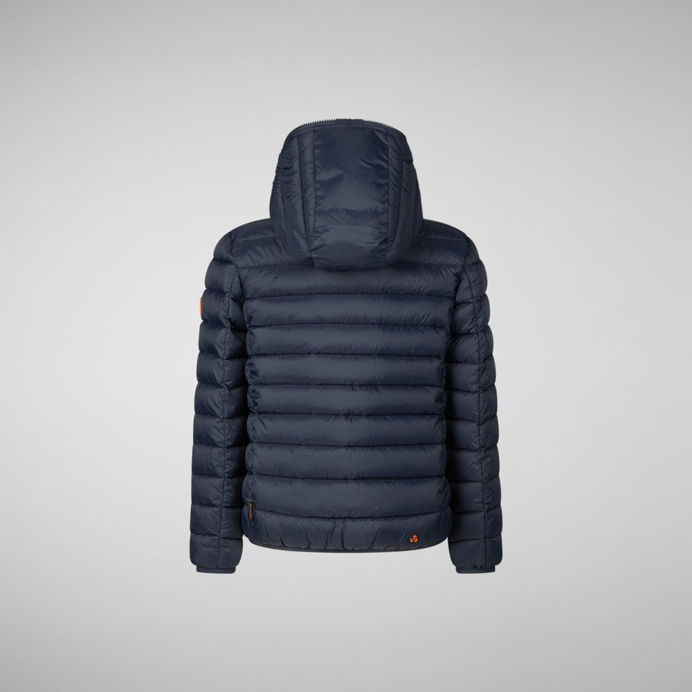 Save the duck PIUMINO ANIMAL FREE BAMBINO BLU FINNEGAN BLU NERO Consegna Veloce