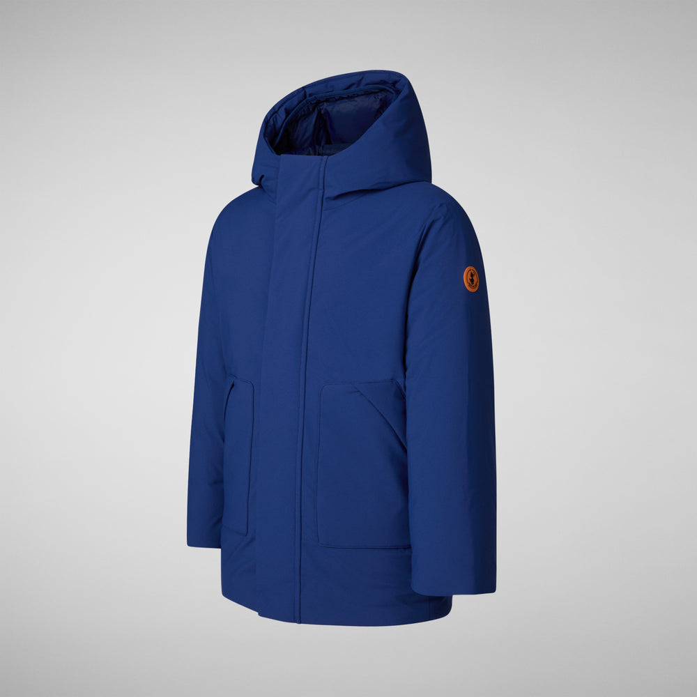 Save the duck PARKA CON CAPPUCCIO BAMBINO ALBI ECLIPSE BLU Fino Al -60%