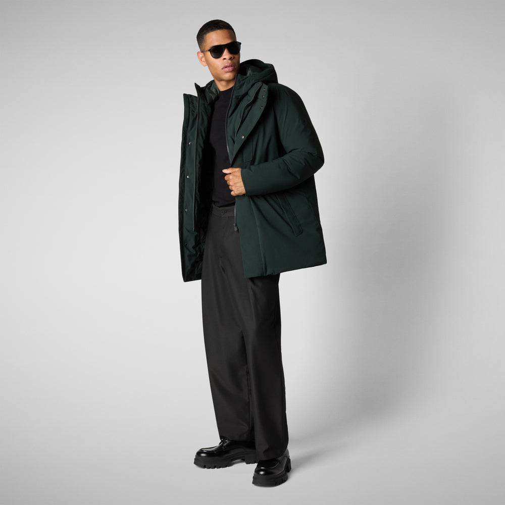 Save the duck PARKA UOMO SESLE VERDE NERO Prezzo Ridotto