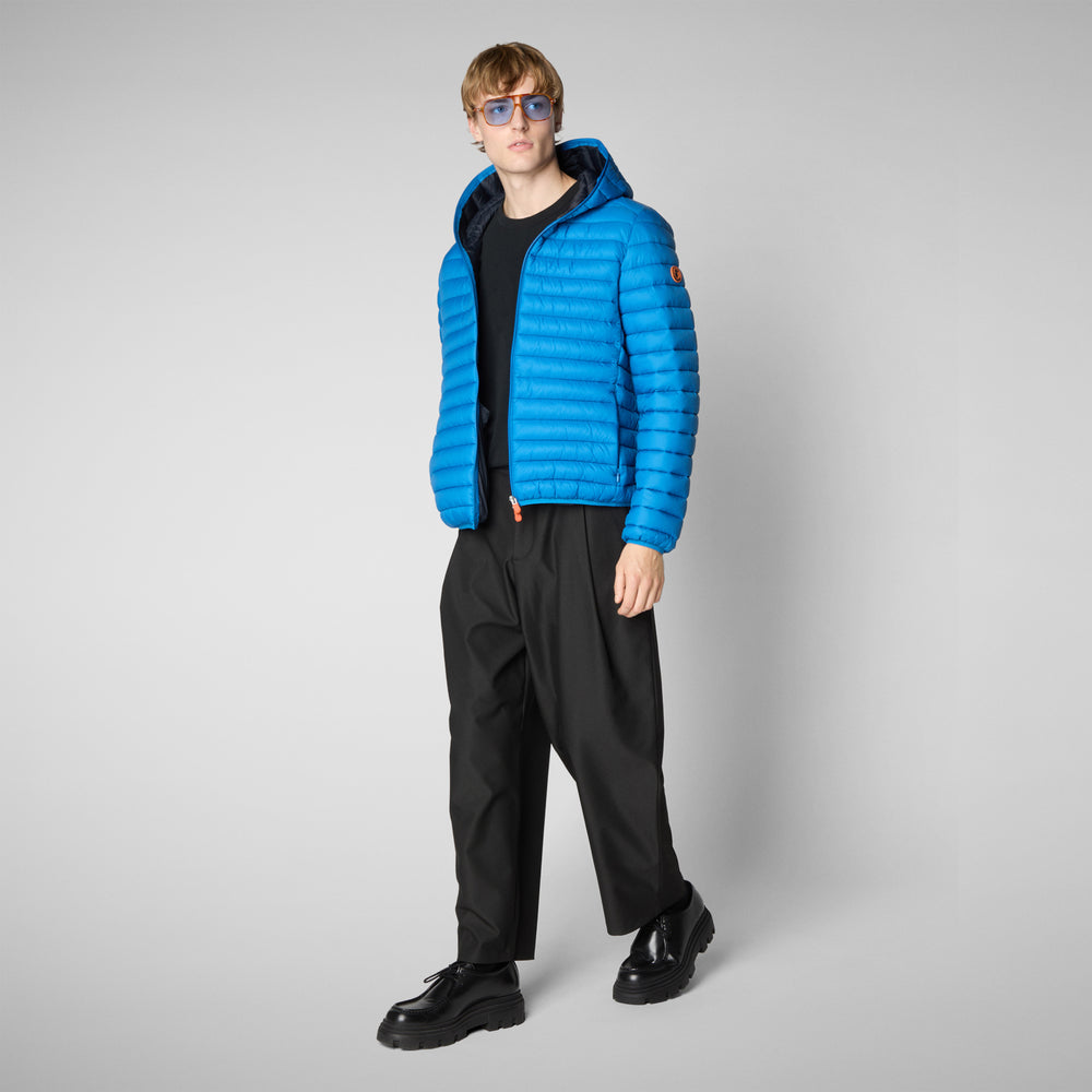 Save the duck PIUMINO ANIMAL FREE CON CAPPUCCIO UOMO DONALD BLU MIRTILLO Online