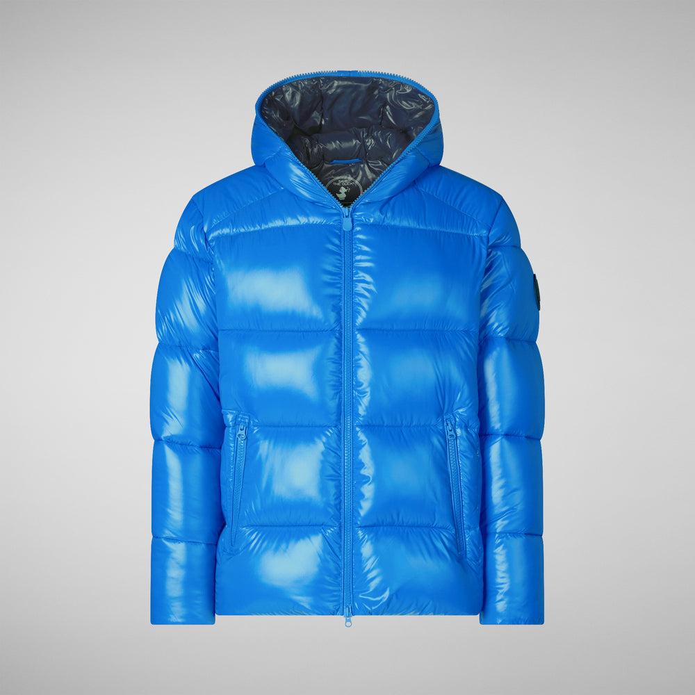 Save the duck PIUMINO ANIMAL FREE CON CAPPUCCIO UOMO EDGARD BLU MIRTILLO Outlet