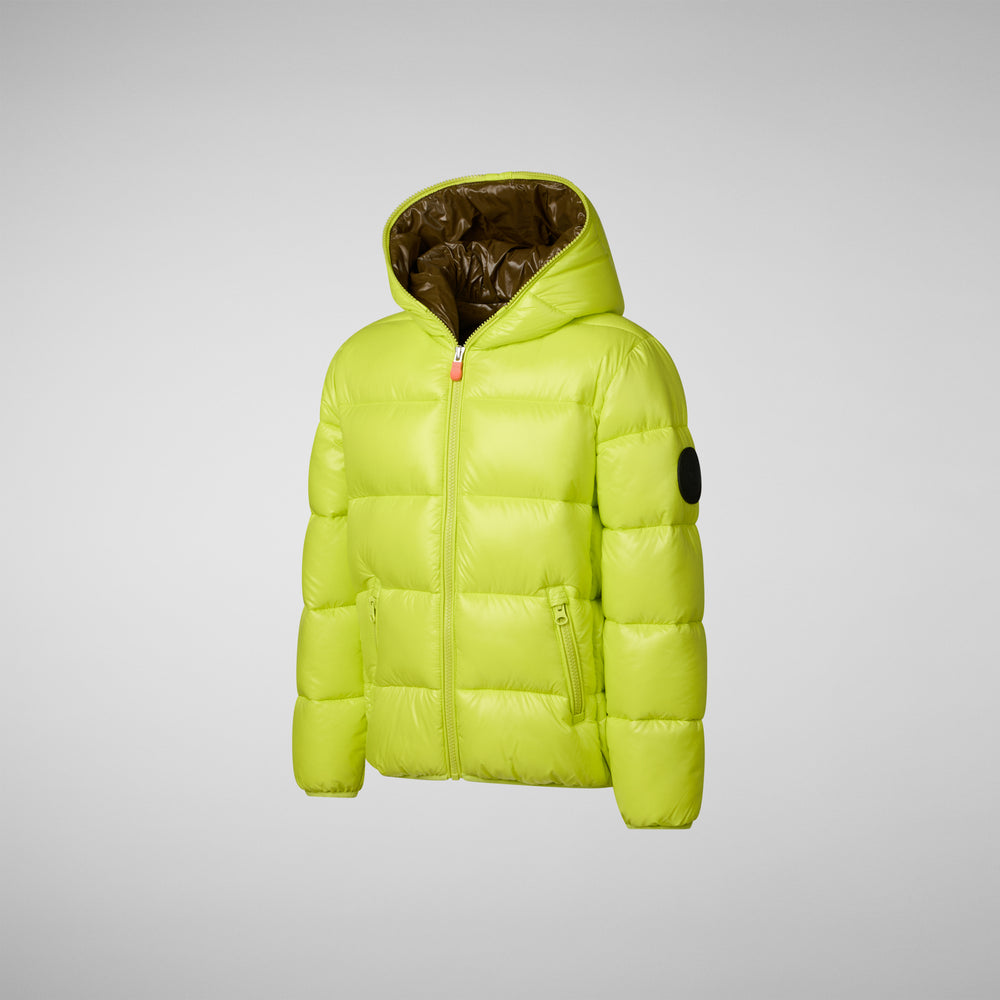 Save the duck PIUMINO ANIMAL FREE BAMBINA KATE VERDE LIME In Vendita