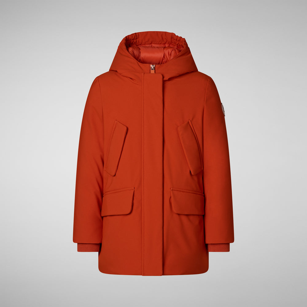 Save the duck PARKA CON CAPPUCCIO BAMBINA ALLY ARANCIONE