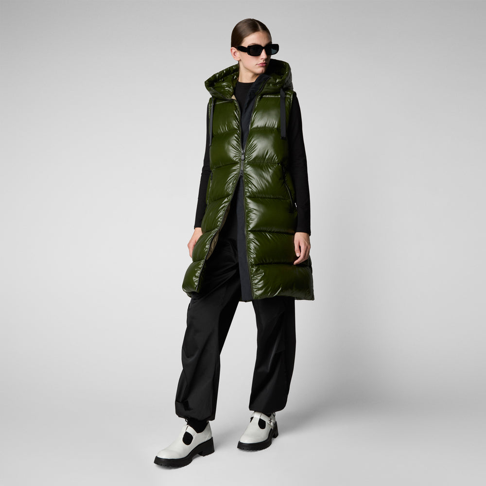 Save the duck GILET CON CAPPUCCIO DONNA IRIA VERDE BOSCO I Più Venduti