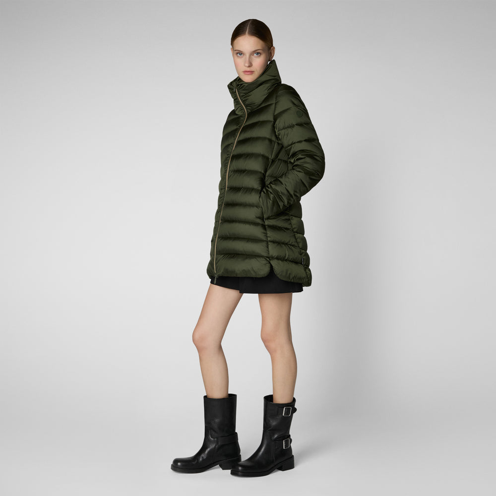 Save the duck PIUMINO ANIMAL FREE DONNA LYDIA PINE GREEN Moda