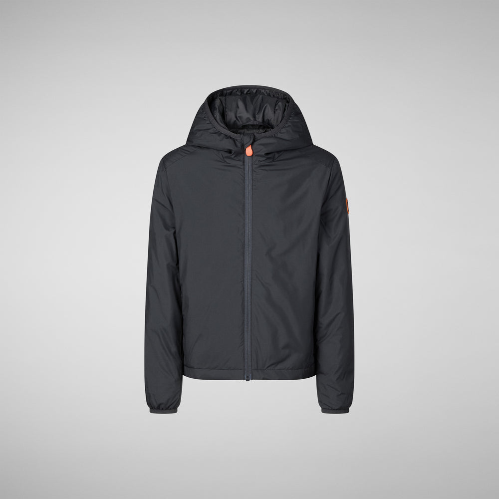 Save the duck GIACCA CON CAPPUCCIO BAMBINO GARETH BLU NERO