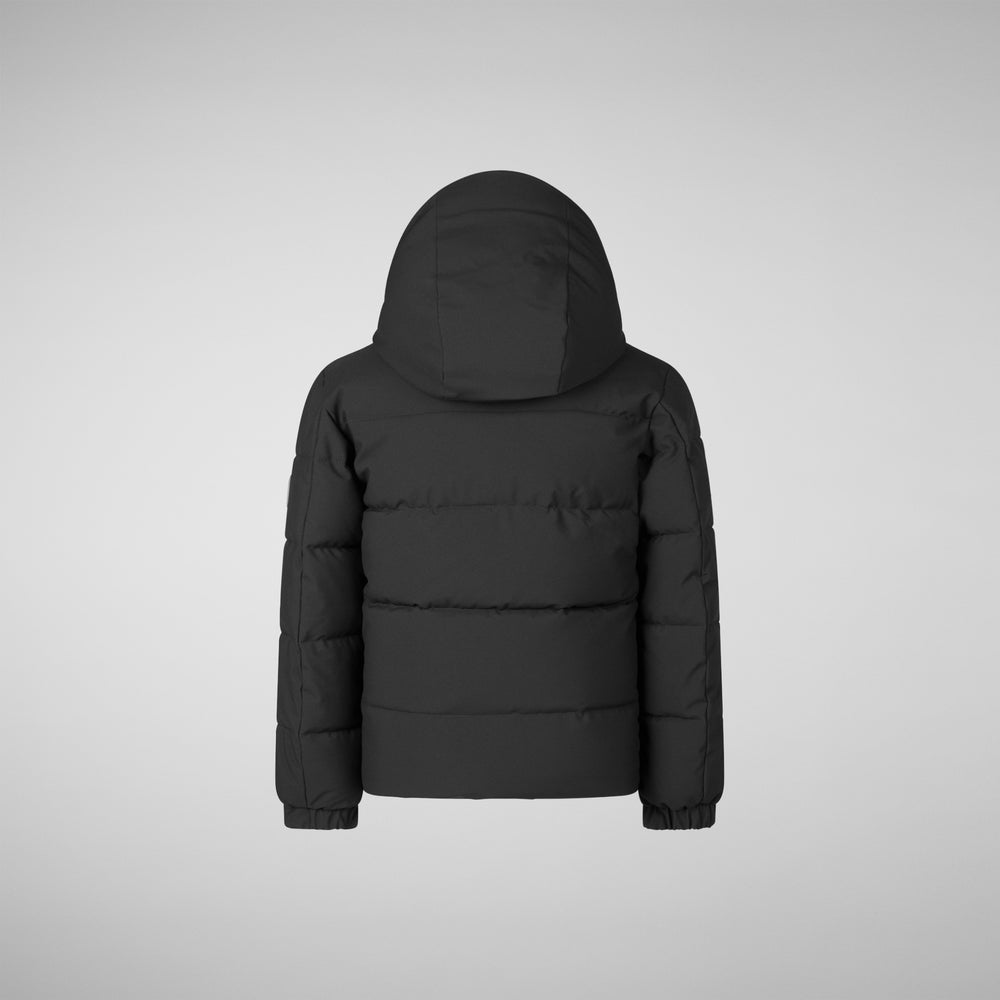 Save the duck PARKA CON CAPPUCCIO BAMBINO KLAUS NERO Nuovo