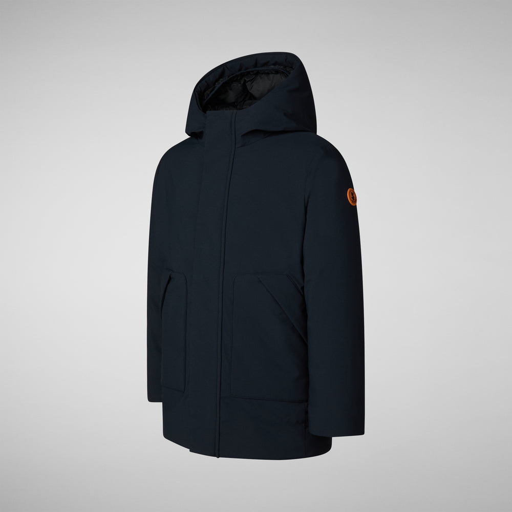 Save the duck PARKA CON CAPPUCCIO BAMBINO ALBI BLU NERO Vendita