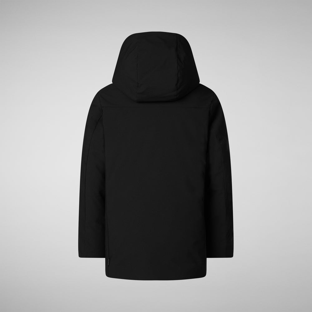 Save the duck PARKA CON CAPPUCCIO BAMBINO ALBI NERO Promozione