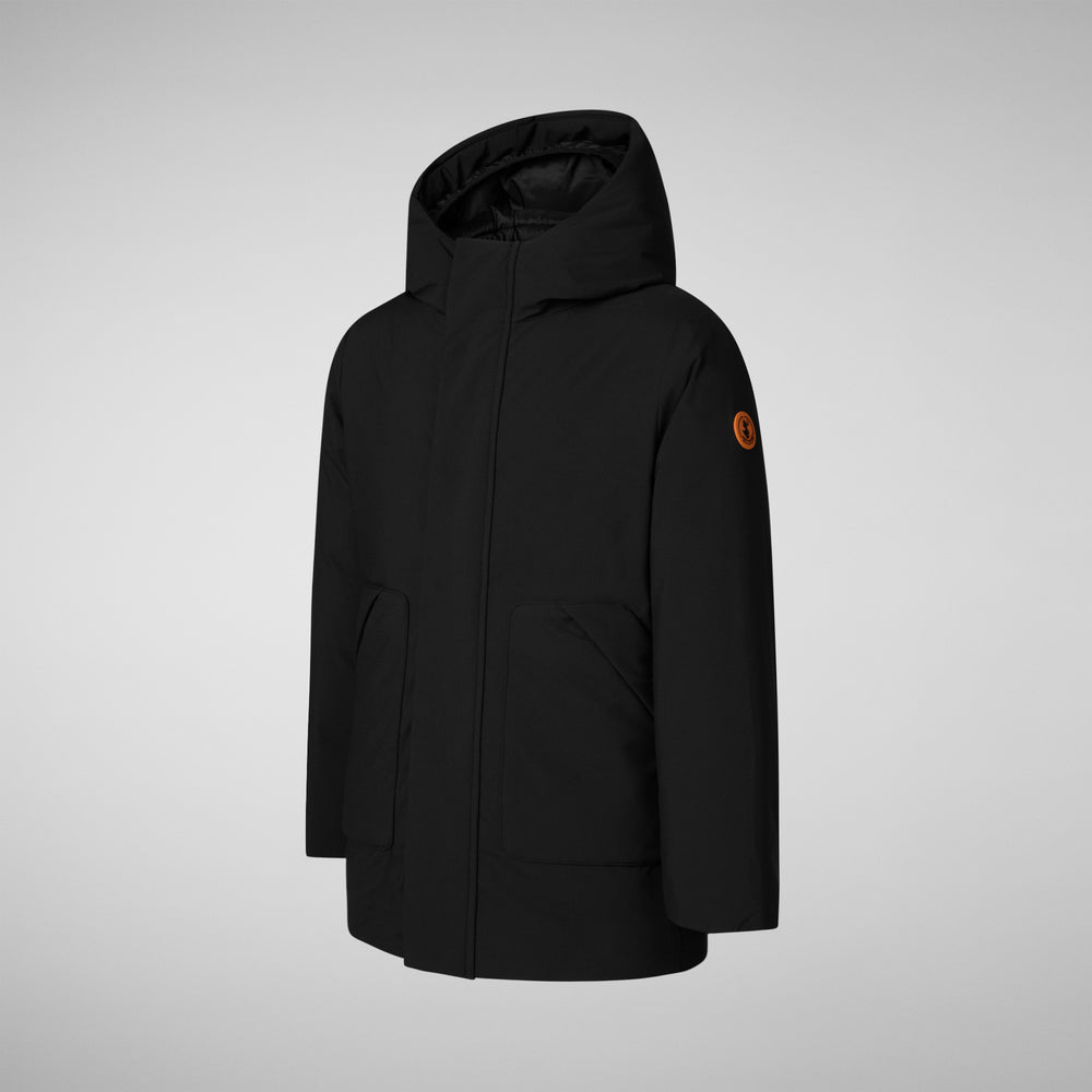 Save the duck PARKA CON CAPPUCCIO BAMBINO ALBI NERO Promozione