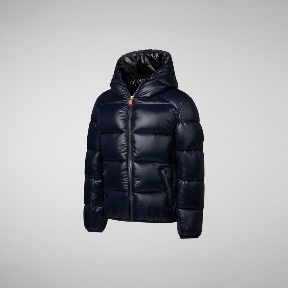 Save the duck PIUMINO ANIMAL FREE BAMBINO ARTIE BLU NERO Spedizione Gratuita