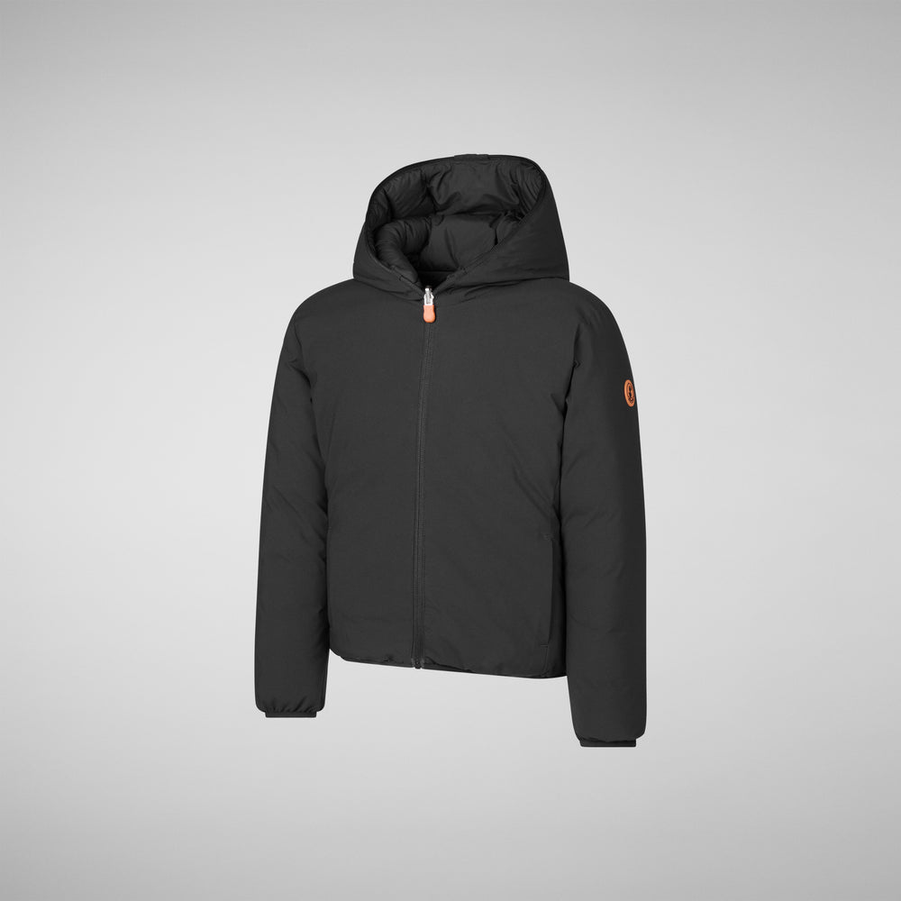 Save the duck GIACCA CON CAPPUCCIO BAMBINO OLIVER BLU NERO Qualità Garantita