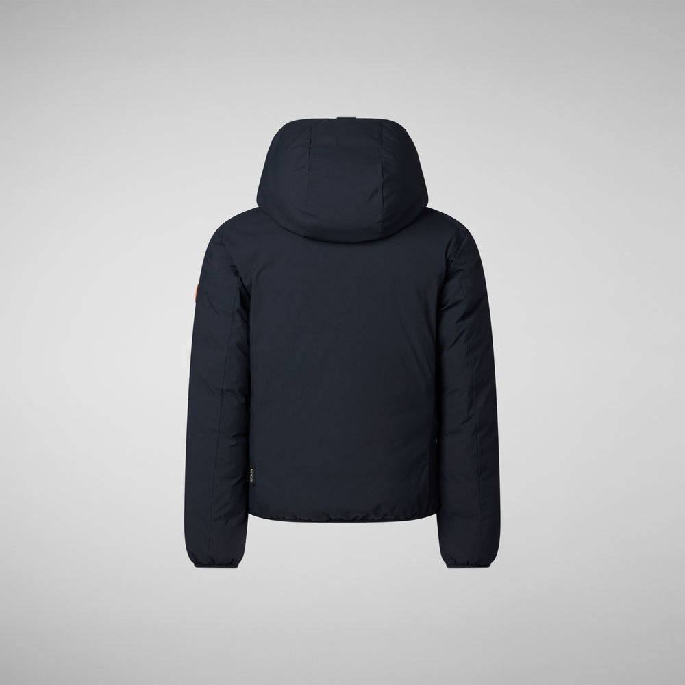 Save the duck GIACCA CON CAPPUCCIO BAMBINO OLIVER BLU NERO Negozi Online