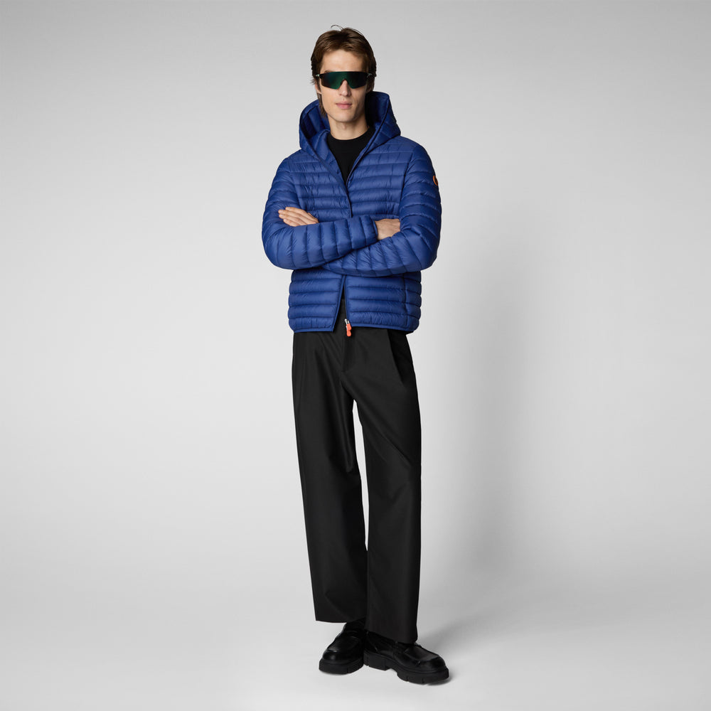 Save the duck Piumino animal free con cappuccio uomo Donald blu elettrico Affare Del Giorno