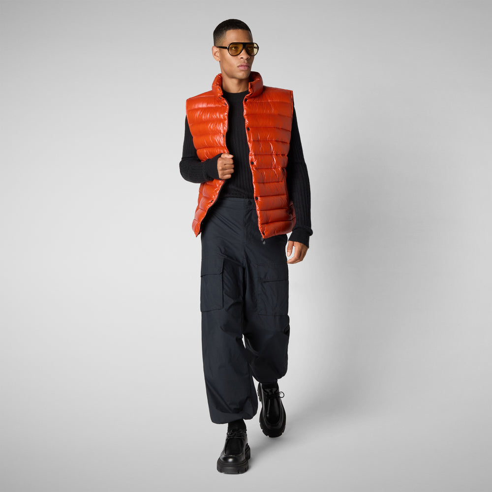 Save the duck GILET UOMO GRIFFIN ARANCIONE Sottocosto