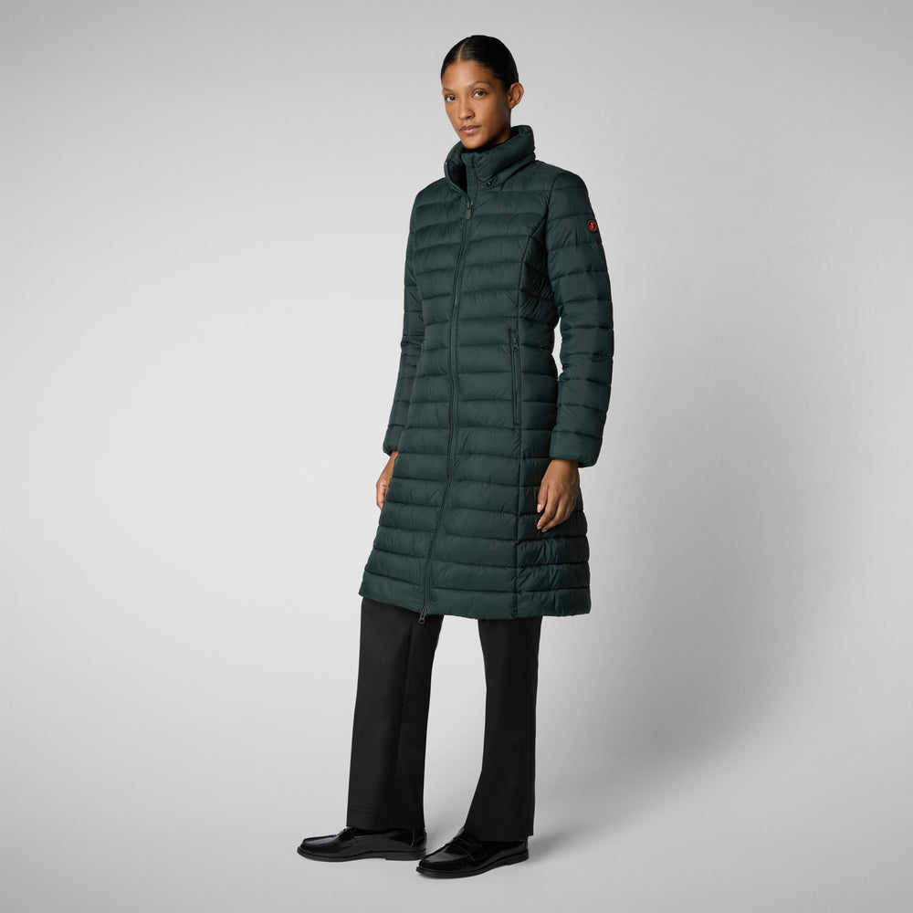 Save the duck PIUMINO ANIMAL FREE CON CAPPUCCIO DONNA EILEEN VERDE NERO Hotsell