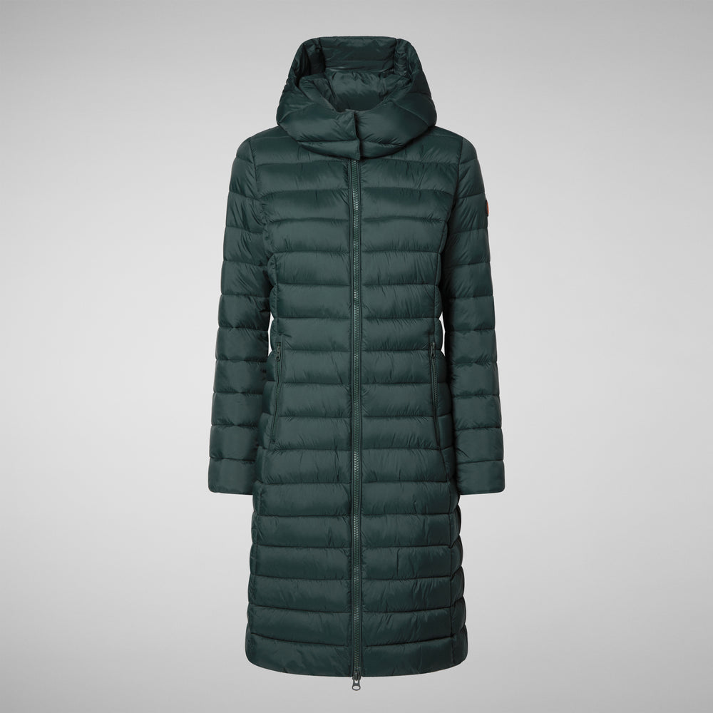 Save the duck PIUMINO ANIMAL FREE CON CAPPUCCIO DONNA EILEEN VERDE NERO Hotsell