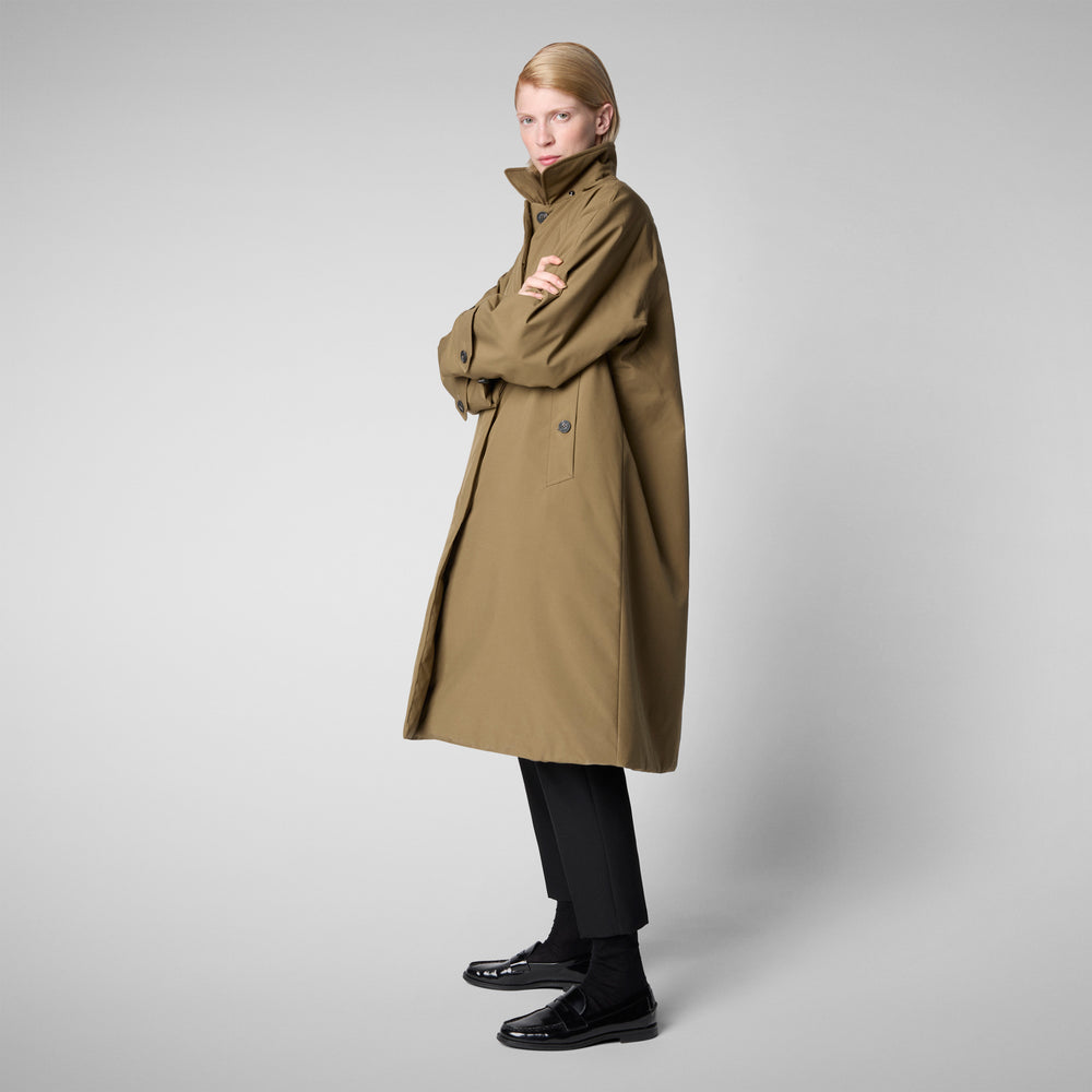 Save the duck CAPPOTTO CON CAPPUCCIO ZOEY VERDE MUSCHIO Vendita Calda