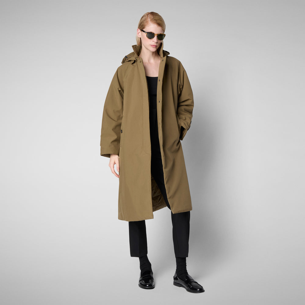 Save the duck CAPPOTTO CON CAPPUCCIO ZOEY VERDE MUSCHIO Vendita Calda