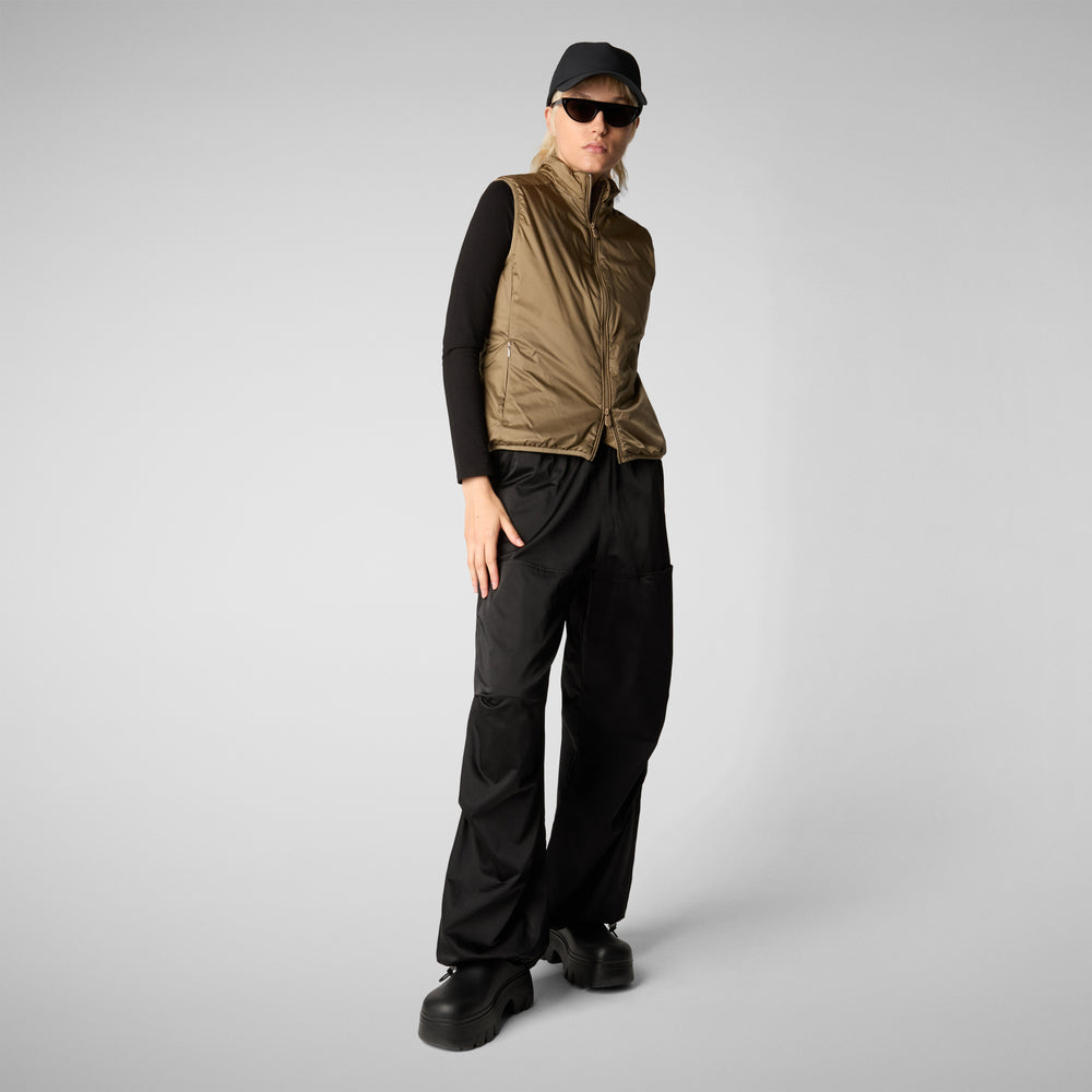 Save the duck GILET DONNA EUDY VERDE MUSCHIO Saldi Di Fabbrica