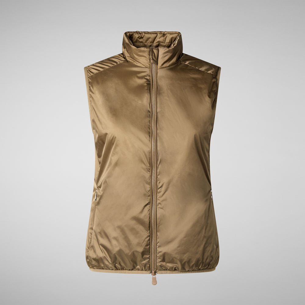 Save the duck GILET DONNA EUDY VERDE MUSCHIO Saldi Di Fabbrica