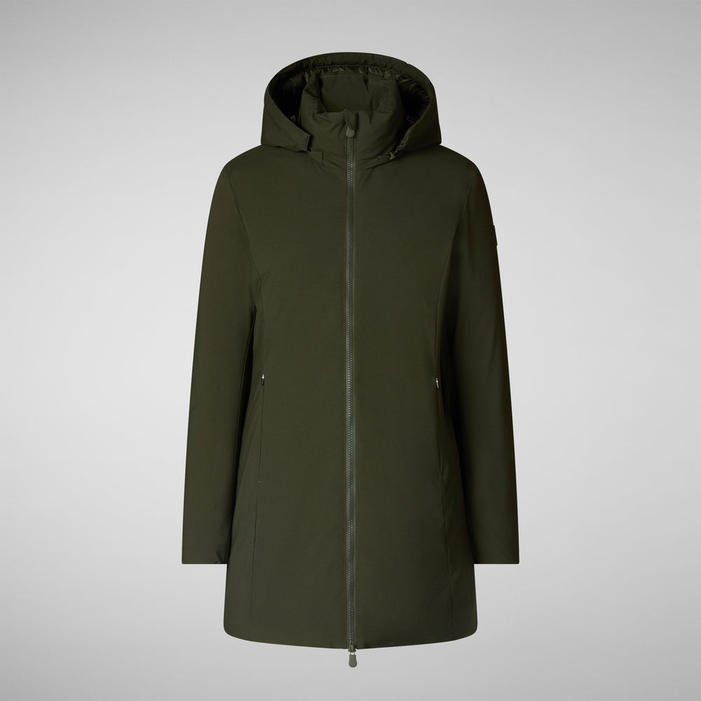 Save the duck PARKA DONNA CON CAPPUCCIO RACHEL VERDE TERRA Moda